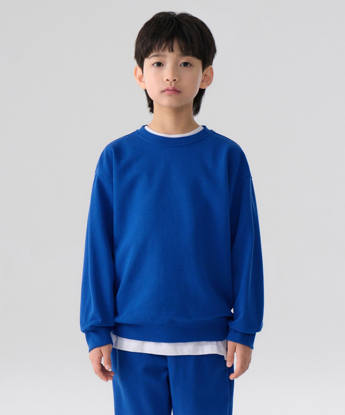 무신사 스탠다드 키즈(MUSINSA STANDARD KIDS) 오버사이즈 스웨트셔츠 [블루]