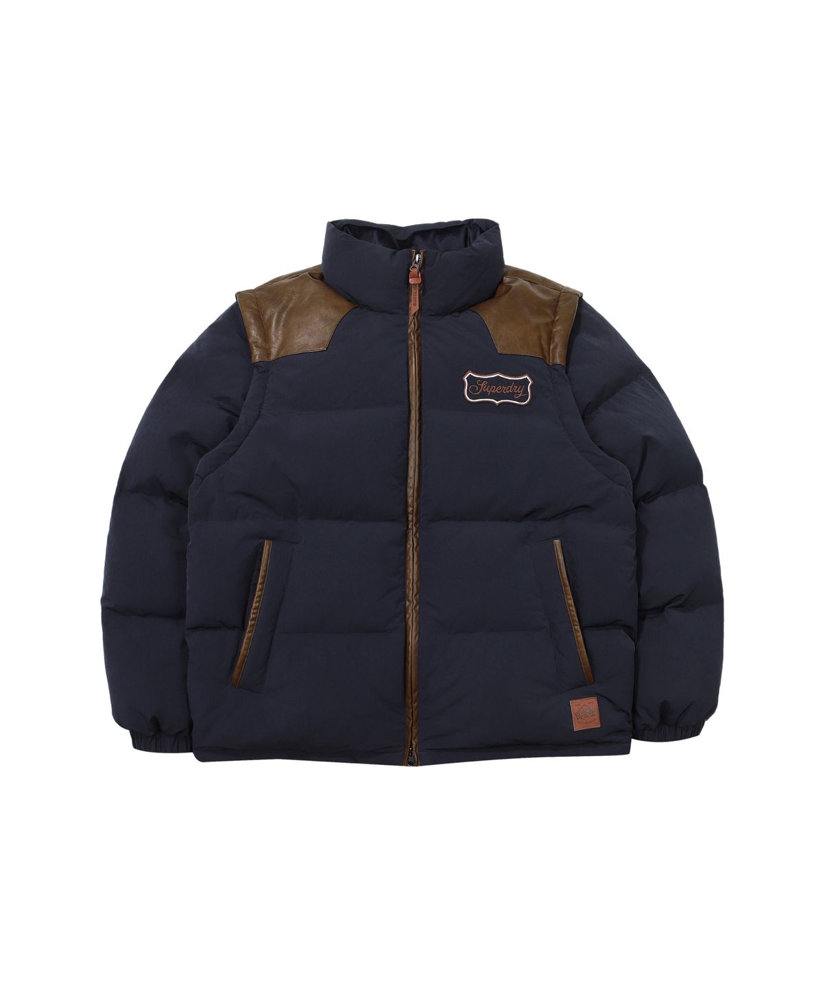 슈퍼드라이(SUPERDRY) 웨스턴 디터쳐블 덕 다운 패딩 네이비