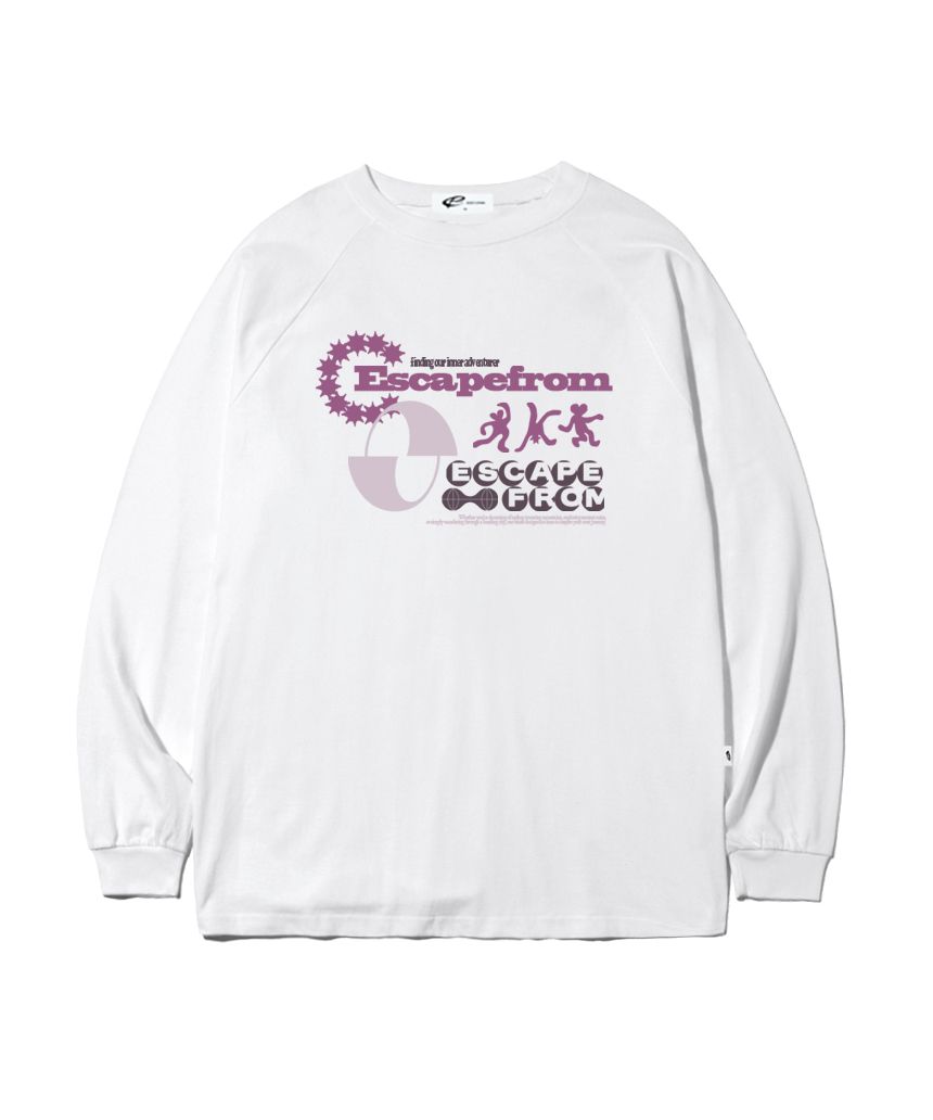 ☆韓国☆[ESCAPEFROM]ESCF Logo Print Long Sleeve White 3C M,L MUSINSA | ESCAPEFROM Adventure People Print Long Sleeve White