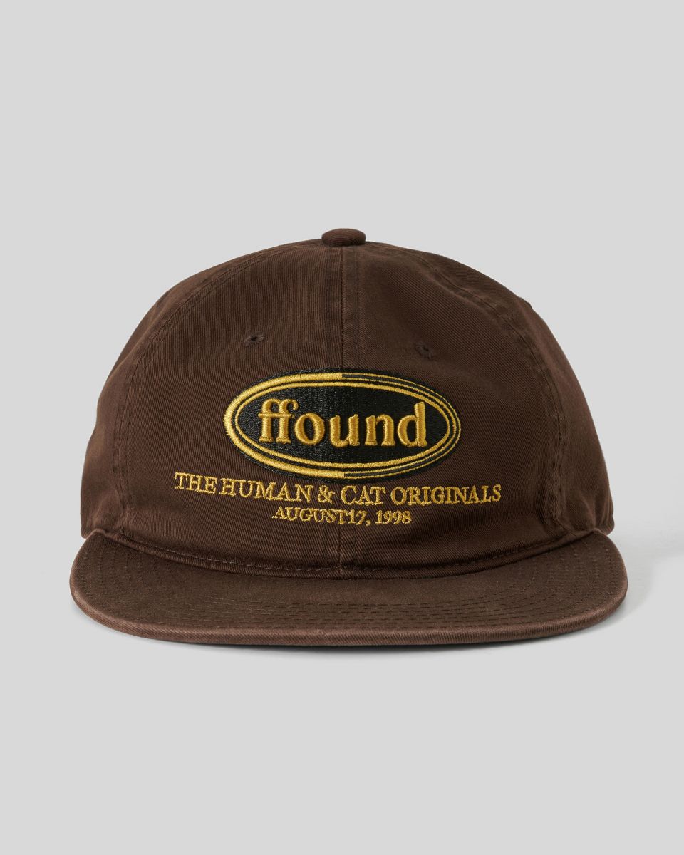 MUSINSA HUMAN N CAT Pound Washed Flat Brim Cap [Brown]