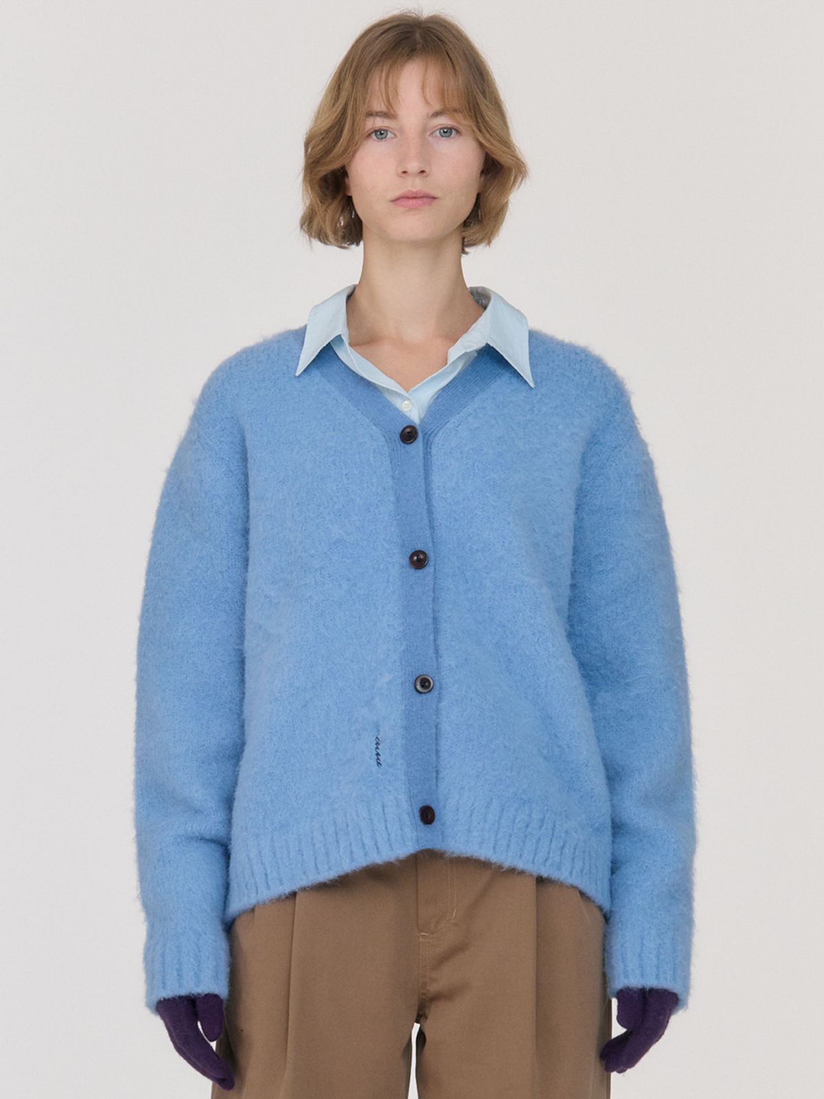 시엔느(SIENNE) Paul hairy Cardigan (Blue)