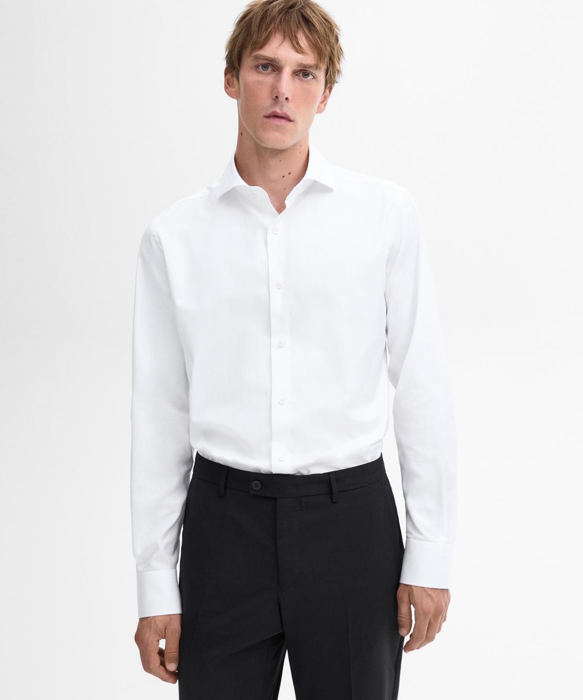 마시모두띠(MASSIMO DUTTI) 레귤러핏 100% 코튼 셔츠