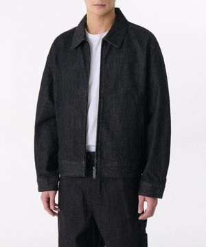 데님 드리즐러 재킷 [로우 블랙]