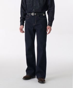 플레어 데님 팬츠 [딥 인디고]