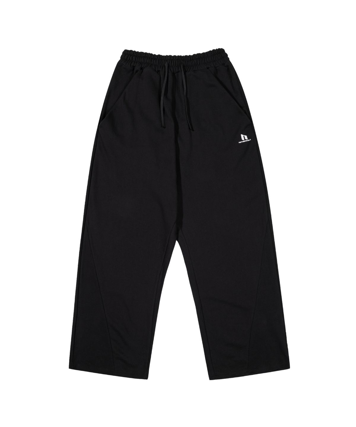네더월드(NETHERWORLD) SPORTY LOGO SWEATPANTS BLACK