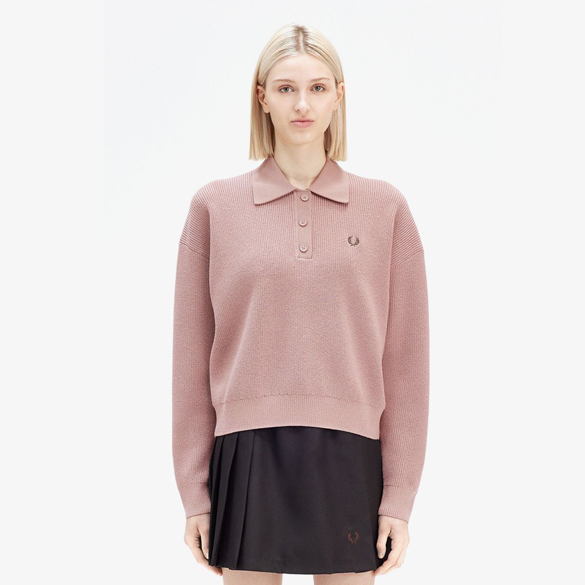 프레드페리(FRED PERRY) [Womens] 니트 셔츠 - 다크핑크 AFPF2438136-S52