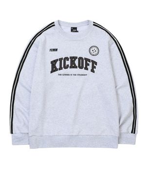 풋볼 레트로 킥 오프 맨투맨 - 실버 그레이