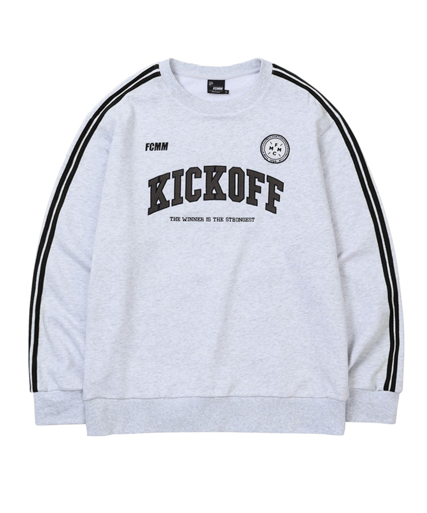 [FCMM] FOOTBALL RETRO KICK OFF MTM★ FC300500 MUSINSA | FCMM Football Retro Kick Off Man to Man - Silver Grey