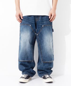 TL Double Knee Washed Pants (Non-Painted Blue)