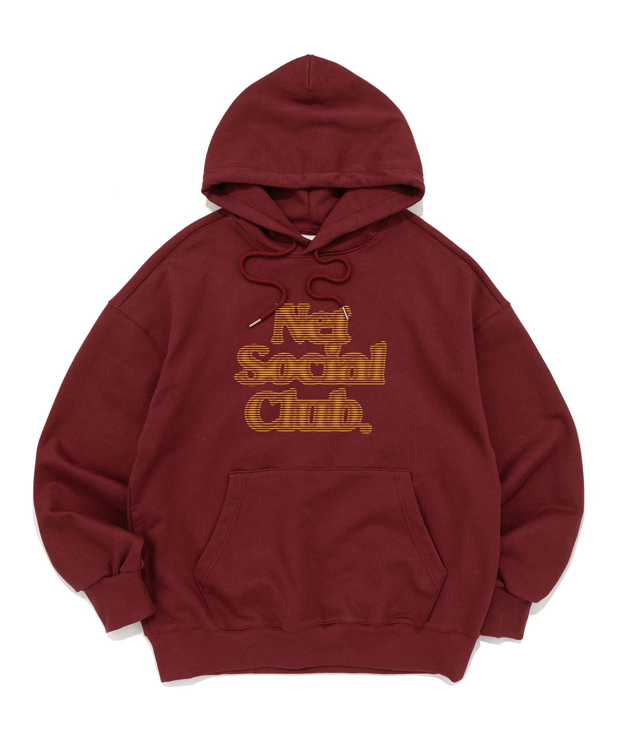 넷소셜클럽(NET SOCIAL CLUB) BLUR LOGO HOOD (BURGUNDY)