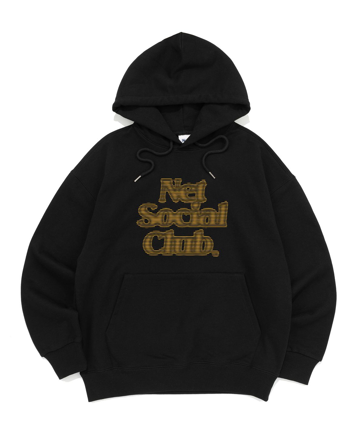 넷소셜클럽(NET SOCIAL CLUB) [기모선택] 블러 로고 후드티 (블랙)