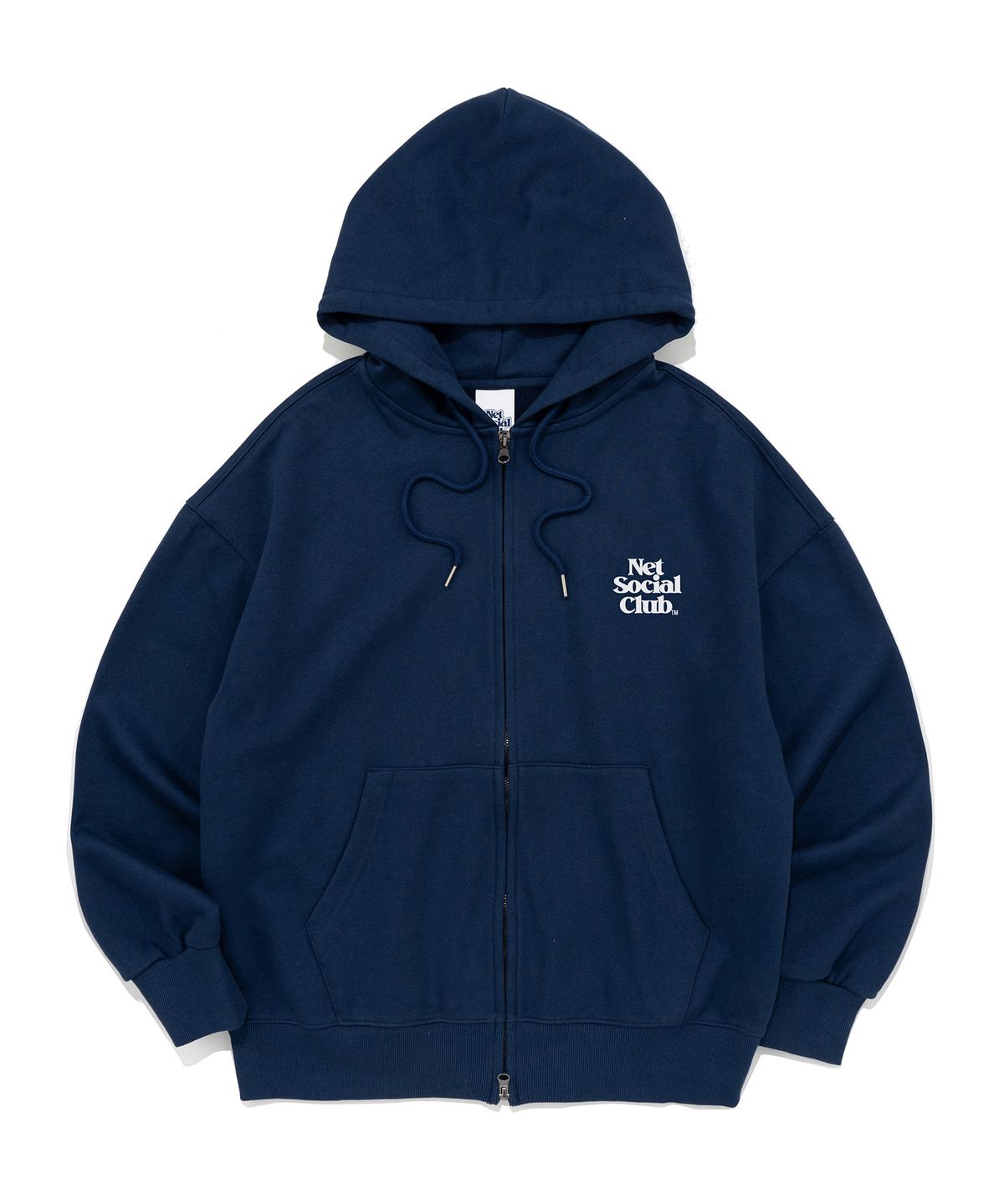 넷소셜클럽(NET SOCIAL CLUB) SMALL LOGO HOOD ZIP-UP (DARK BLUE)