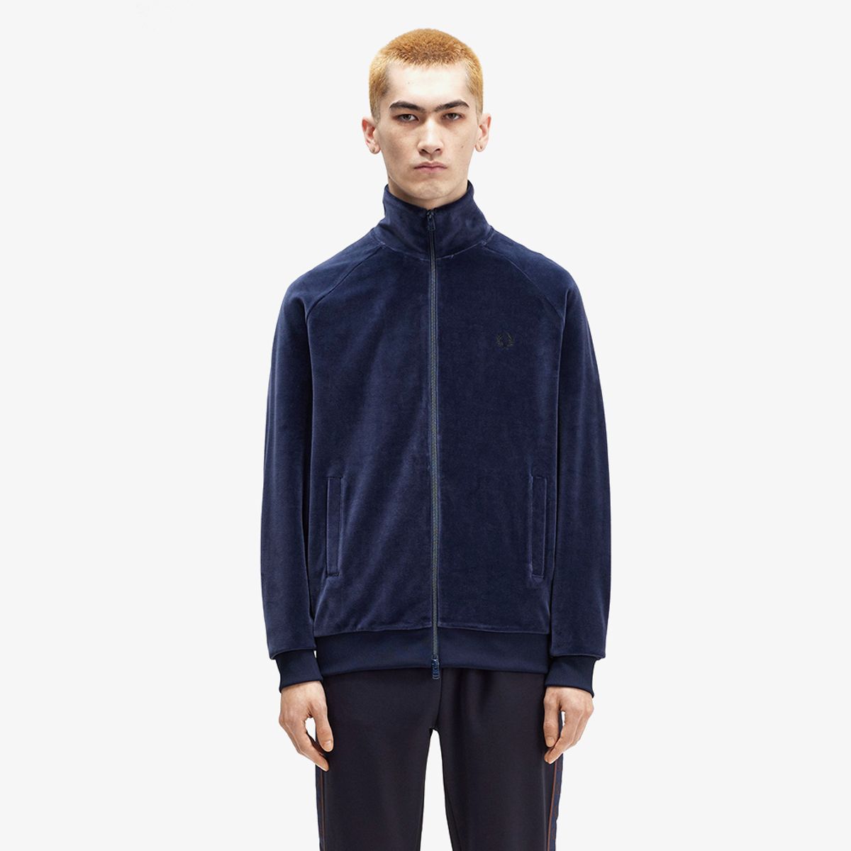 프레드페리(FRED PERRY) [Sport] 벨루어 트랙 자켓 - 다크카본 AFPM2438555-395