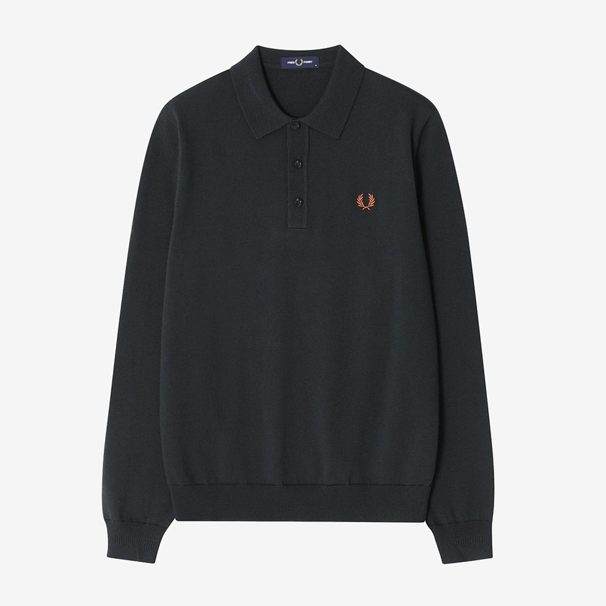프레드페리(FRED PERRY) [Sharp] 롱 슬리브 클래식 니트 셔츠 - 나이트그린 AFPM2434535-T61