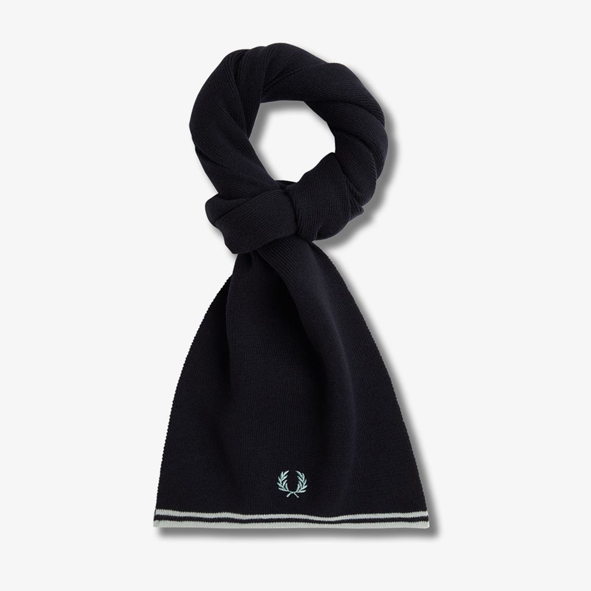 프레드페리(FRED PERRY) 트윈 팁 메리노울 스카프 - 네이비 CFPU2439152-L51