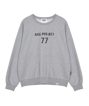 빈티지 77 로고 오버핏 헤비 스웻 (M 그레이)