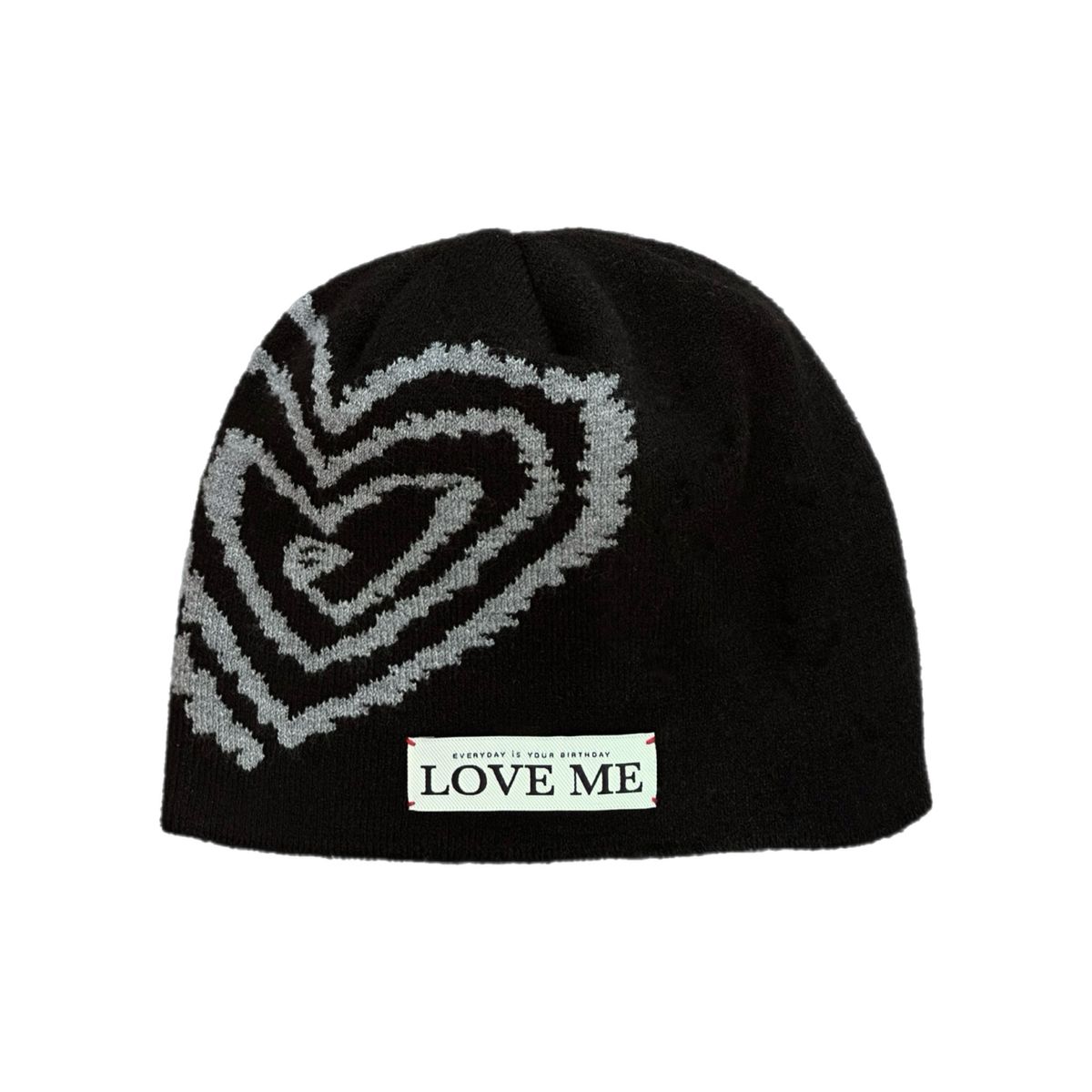 톰스벌스데이(TOM'S BIRTHDAY) Heart logo beanie Black