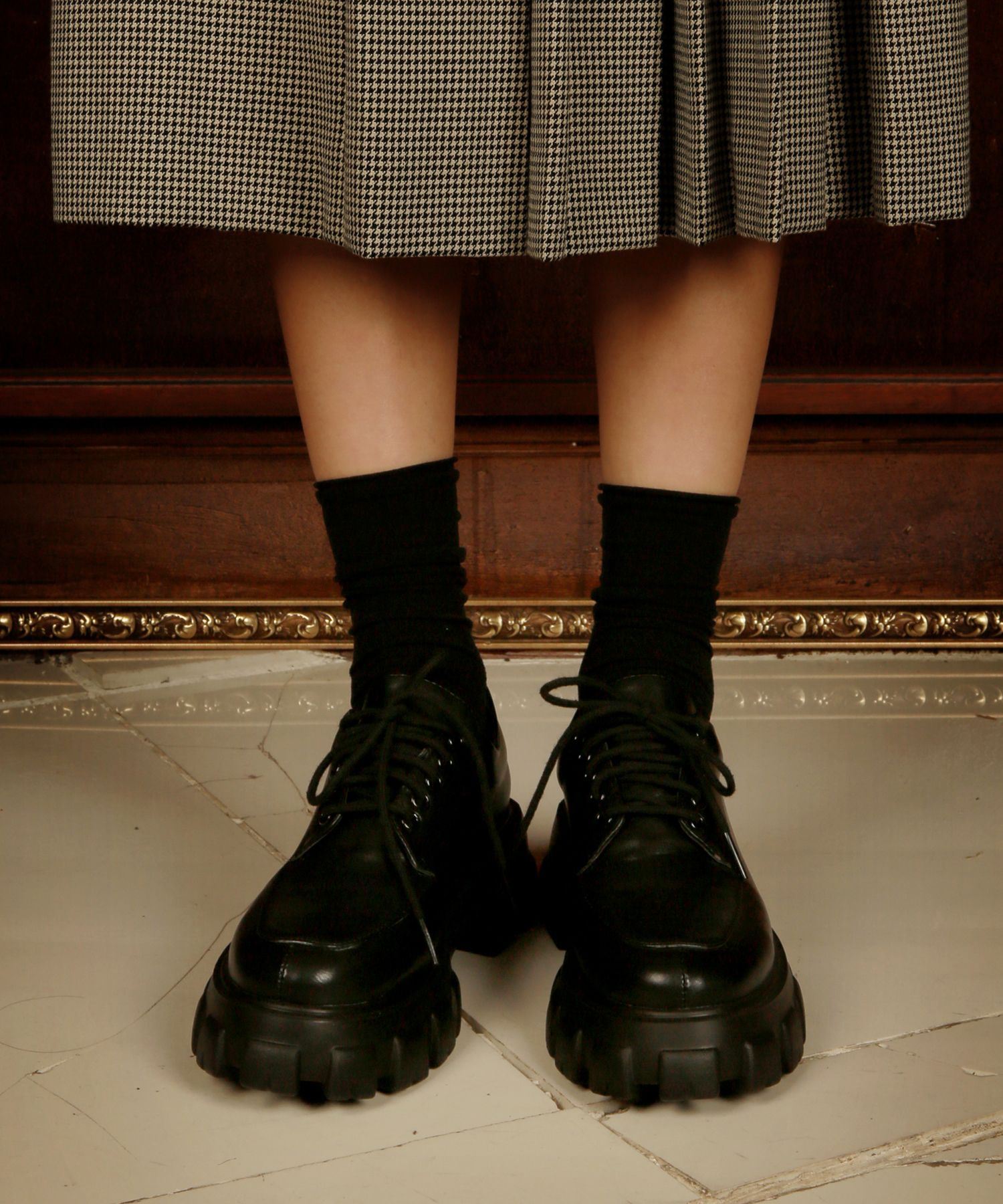 MUSINSA公式 | FRI FLA 19B503 Platform lace-up loafer - black