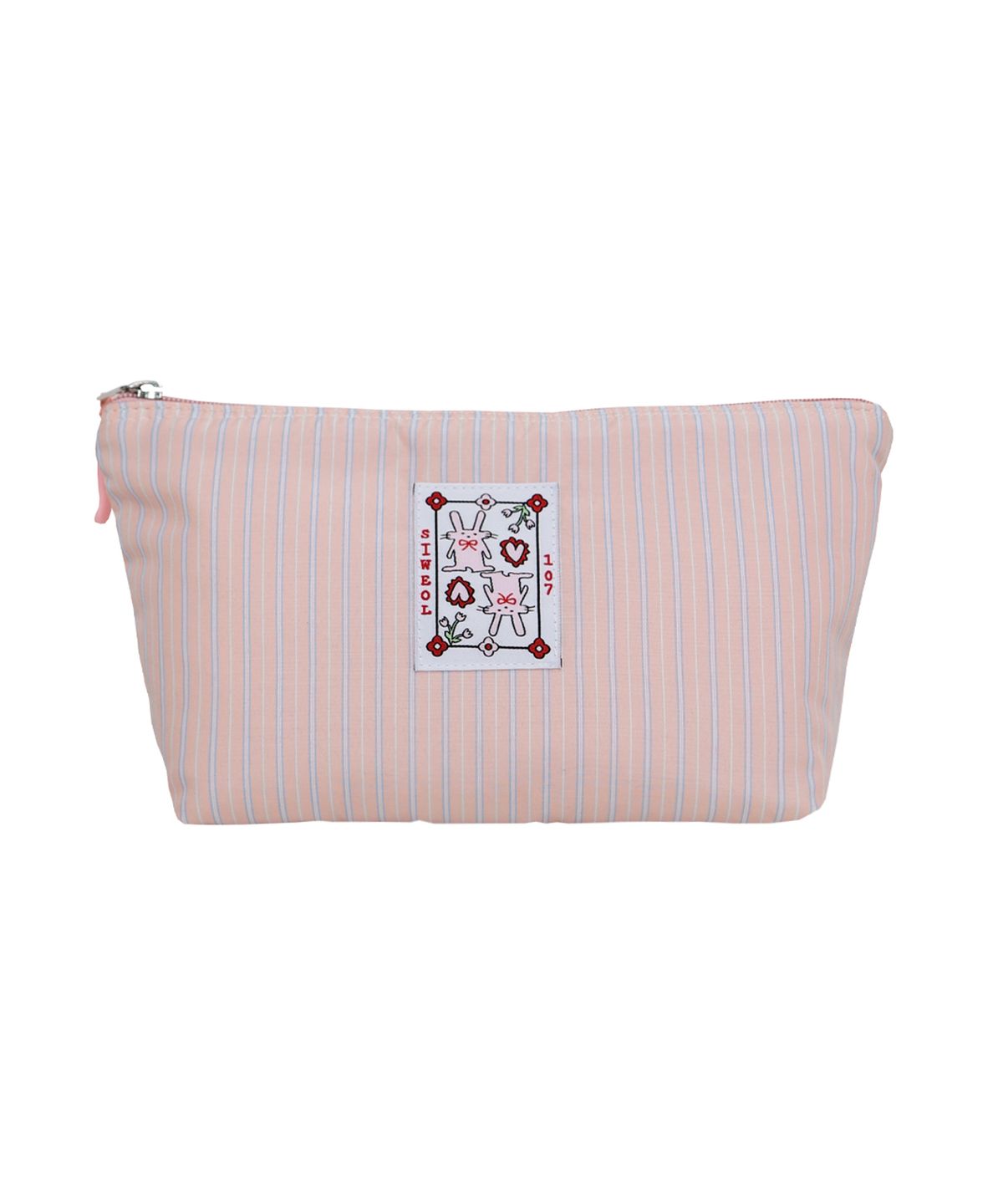 시월107(SIWL107) Padded Travel Pouch (Pastel Pink)