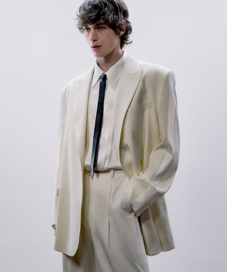 울 턱시도 자켓[White(UNISEX)]_UTH-FB09