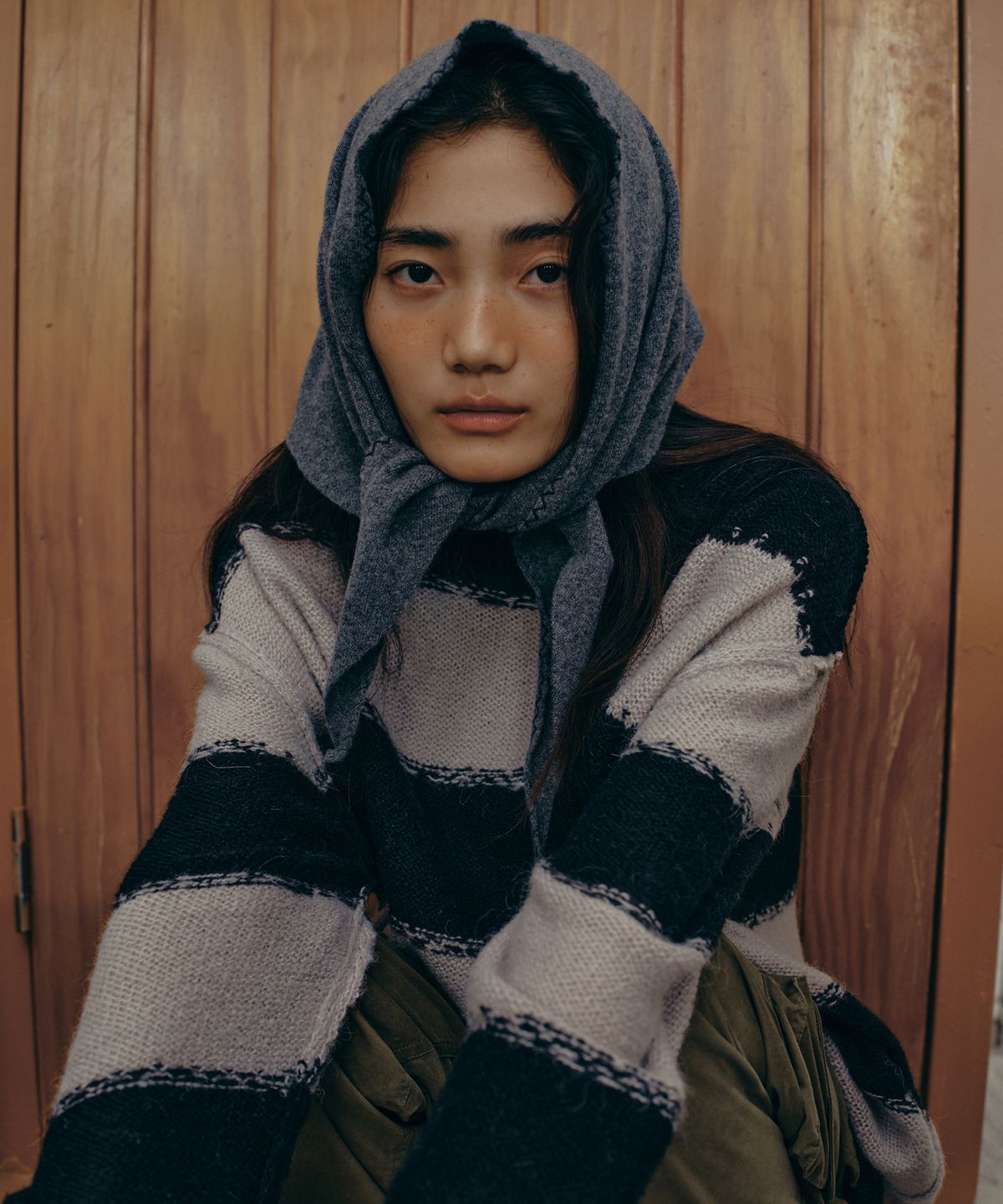 프리터(FRITUR) Stripe Knit Black_F243KN05