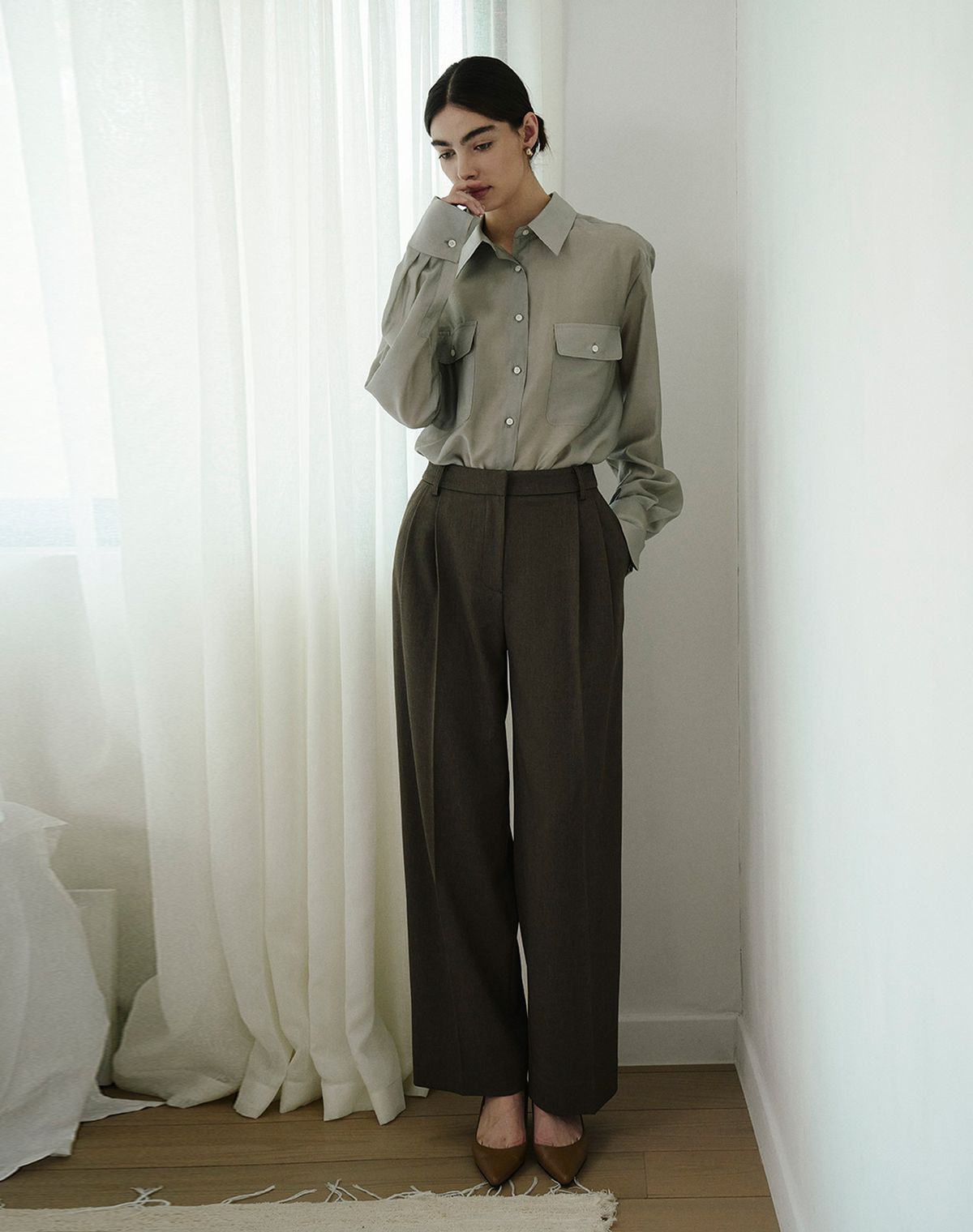 지에마르(GIEMAR) [색상추가]투 턱 슬랙스 쓰리컬러  TWO TUCK SLACKS 3COLOR