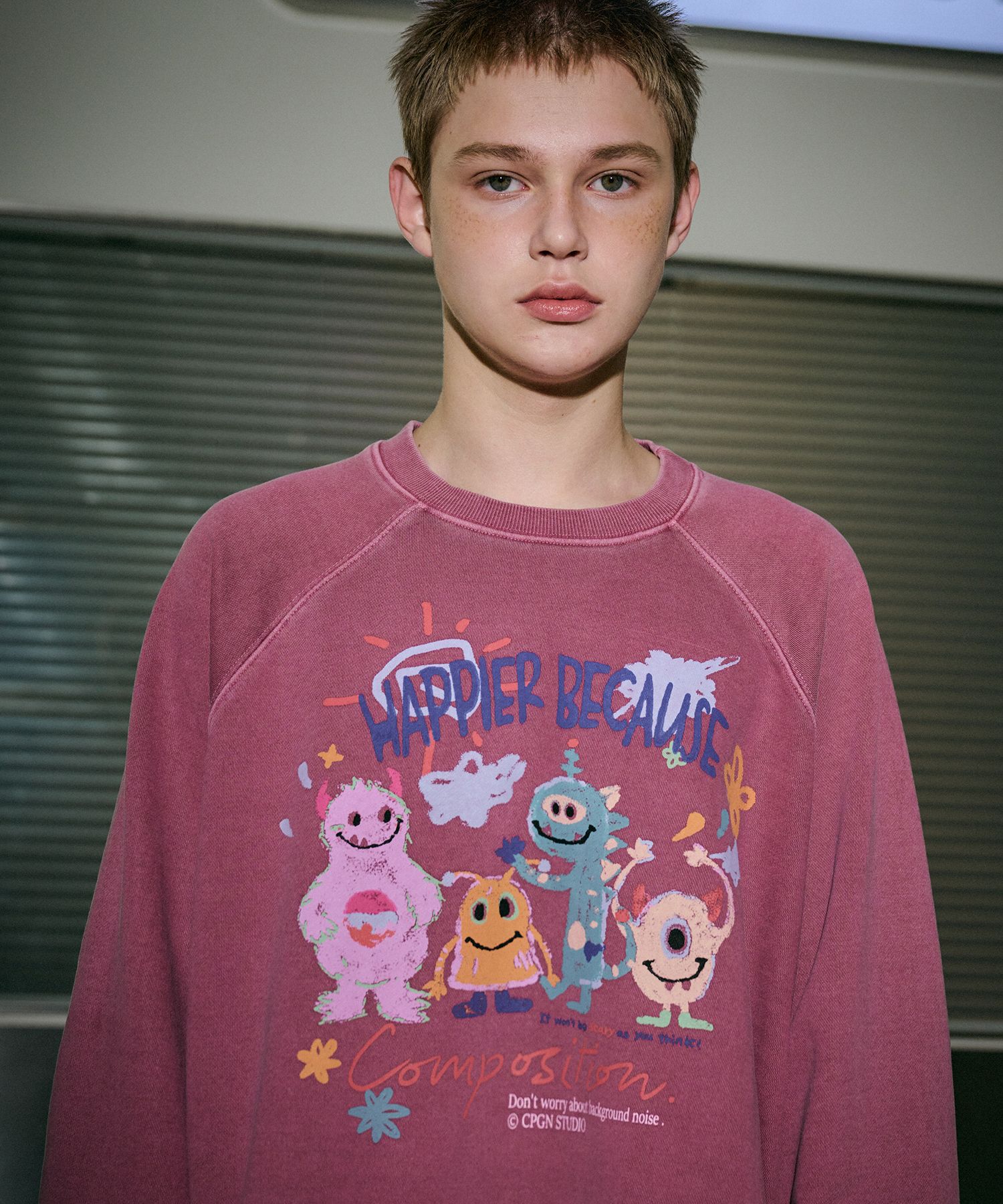 【CPGN STUDIO】Rough Drawing Pigment Sweatshirt Designer fashion, Seoul-fully created | W Concept