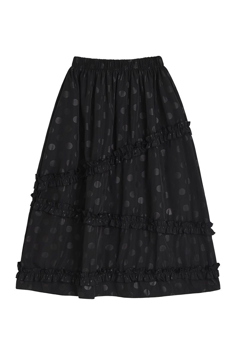 ★eessay★DOT CANCAN SKIRT - CHARCOAL★正規品/韓国送料込 eessay] DOT CANCAN SKIRT - CHARCOAL 正規品 韓国ブランド 韓国