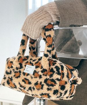 호피 덤블 미니 토트 핸드백