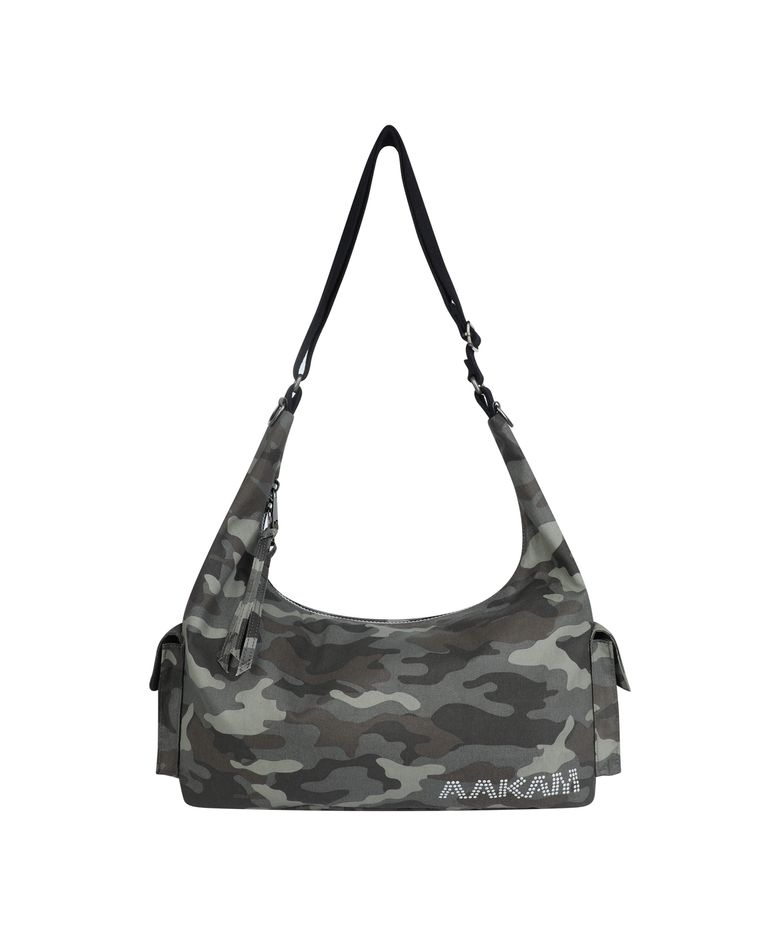 Camouflage Studded Logo Cross Bag (Khaki)