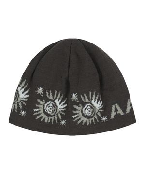Small Sun Jacquard Beanie (Brown)
