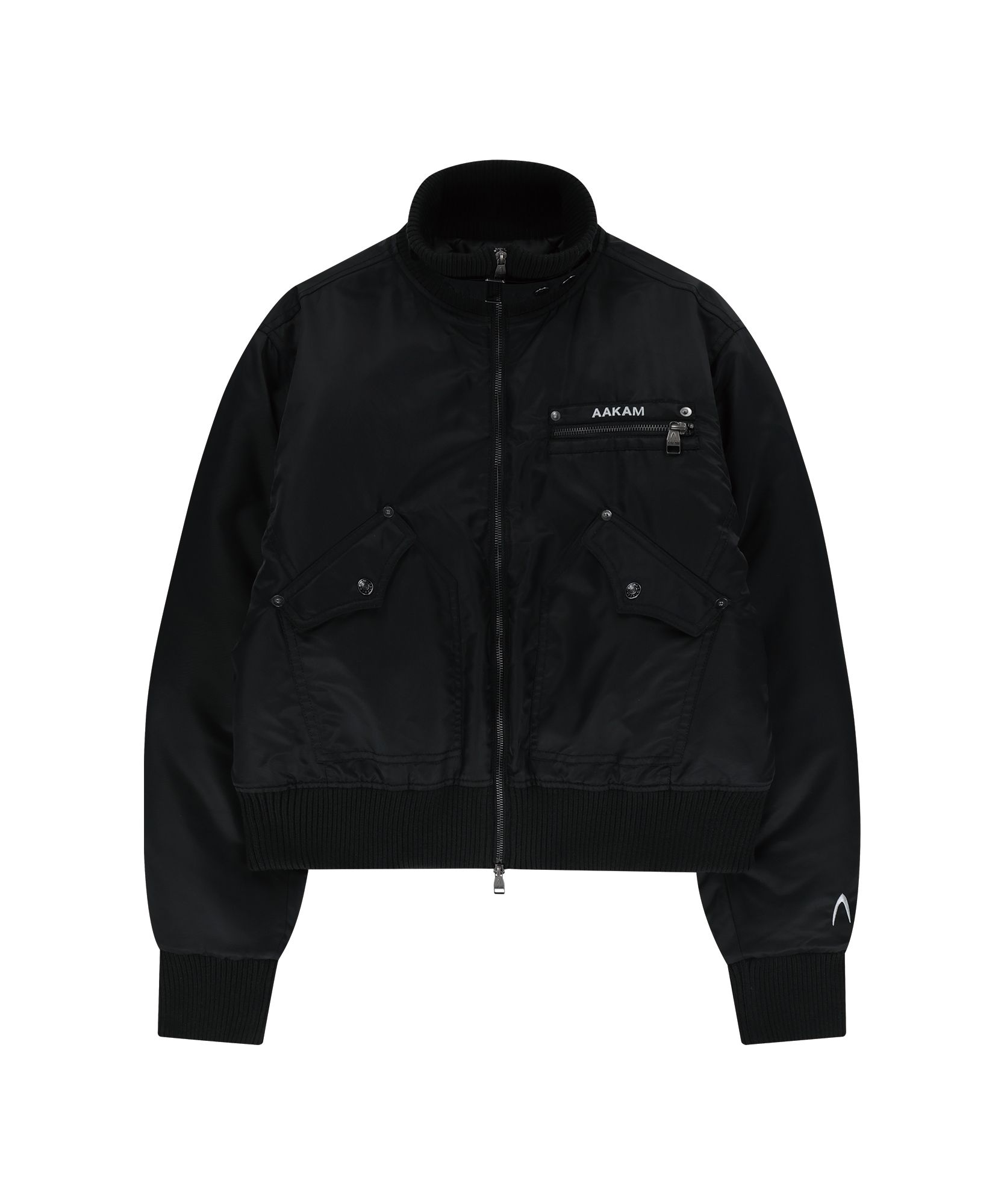 ◆AAKAM◆ HighNeck Bomber Jacket Black MUSINSA | AAKAM High-Neck Bomber Jacket (Black)