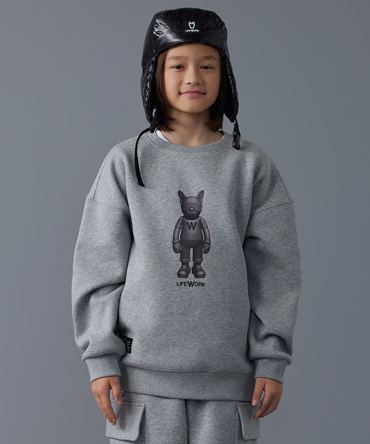 라이프워크 키즈(LIFEWORK KIDS) 키즈) 3D 피규어 맨투맨