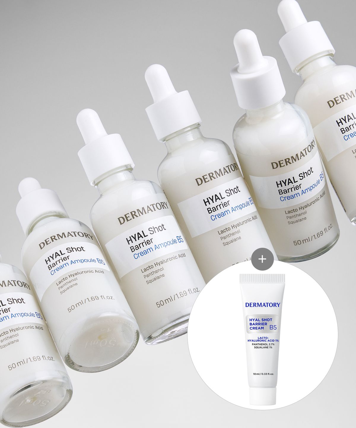 더마토리(DERMATORY) [2pack] 히알샷 베리어 크림 앰플 B5 50ml [증정] 히알샷크림10ml