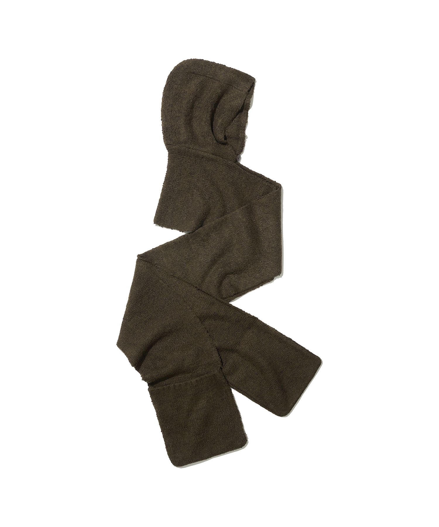 ◇PARTIMENTO◇ HOODED POCKET KNIT MUFFLER_MELANGE PARTIMENTO
