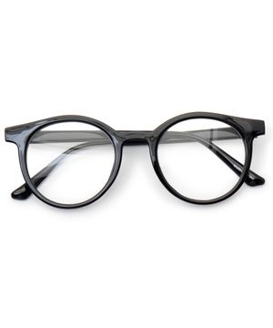 TRV01 라운드 뿔테 안경 블랙