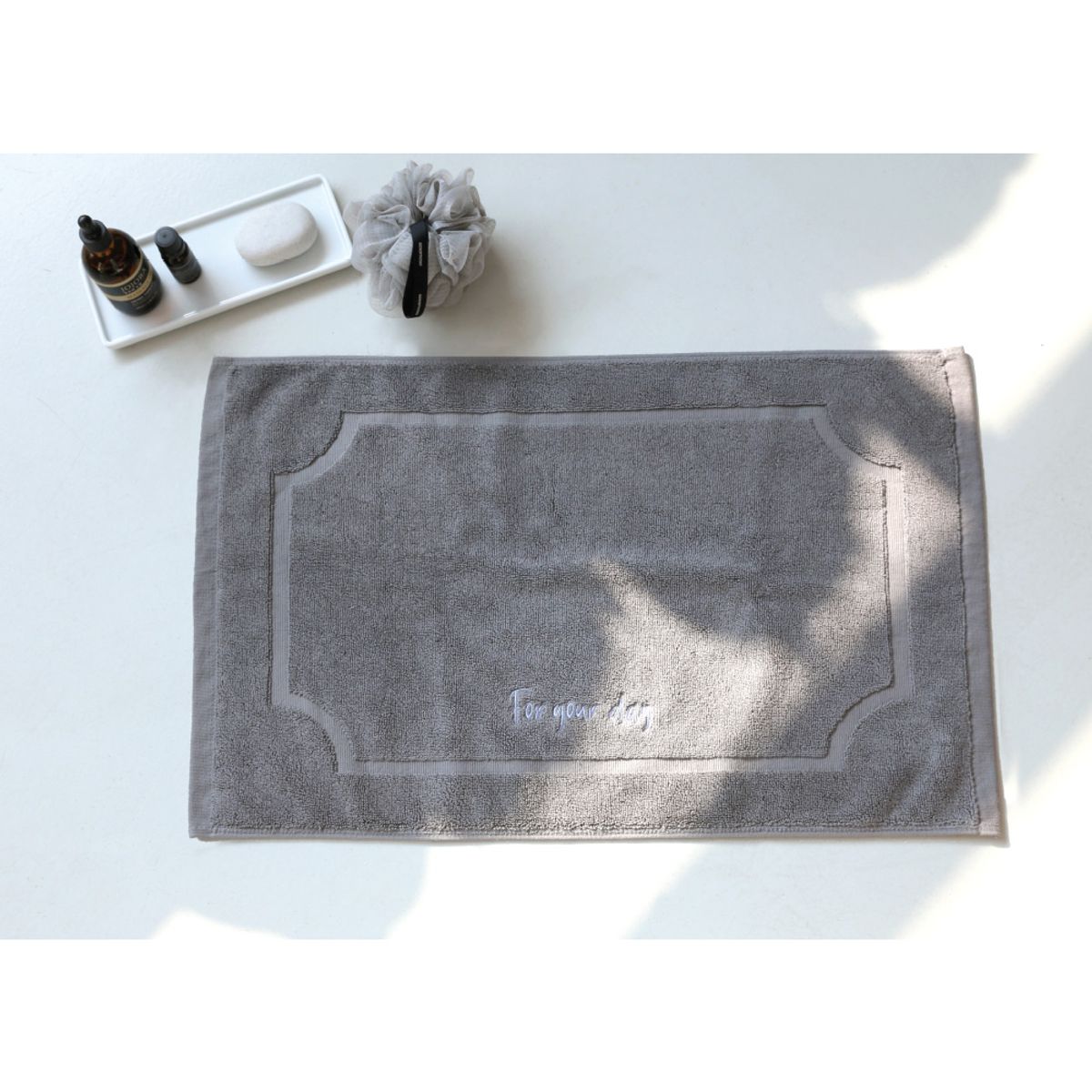 소소모소(SOSOMOSO) 소소모소 자수 발매트 - 그레이 (260g)