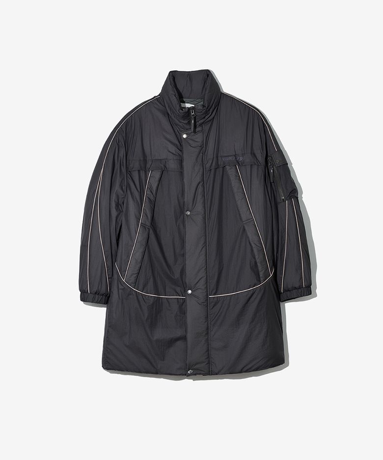 HIDDEN HOOD PIPING MONSTER JUMPER (CHARCOAL)