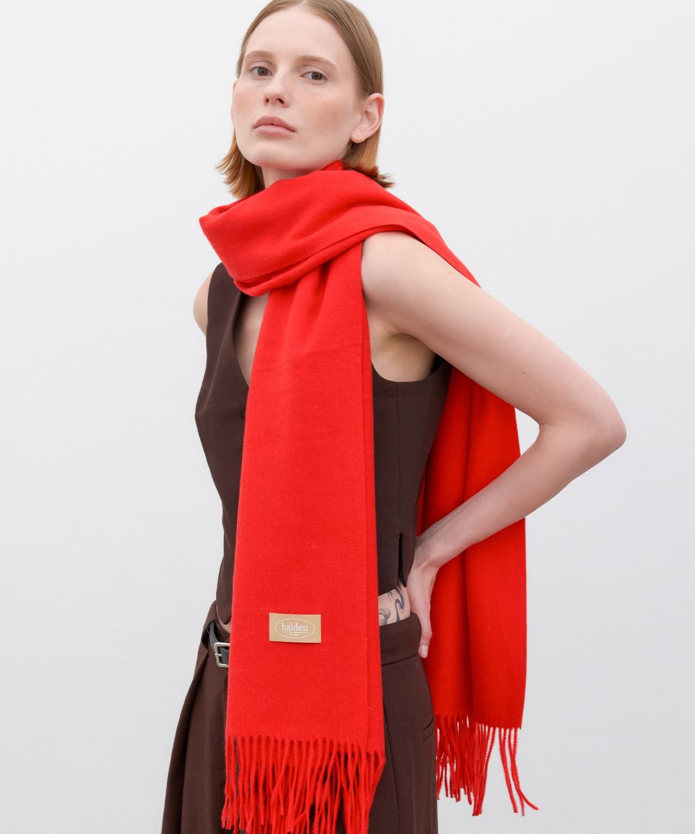 【todayful】Rib Knit Muffler /red TODAYFUL（トゥデイフル）の「Rib Knit Muffler（マフラー