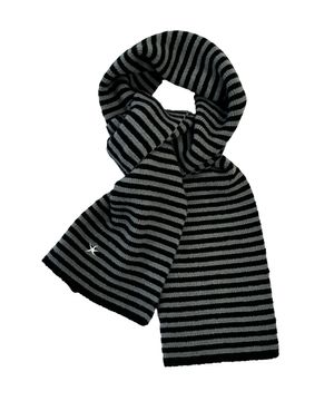 TCM mini logo stripe muffler (black/grey)