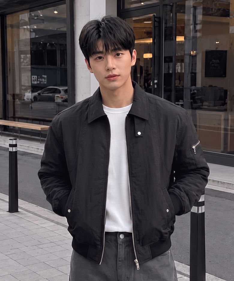 카라 플라이트 봄버 자켓