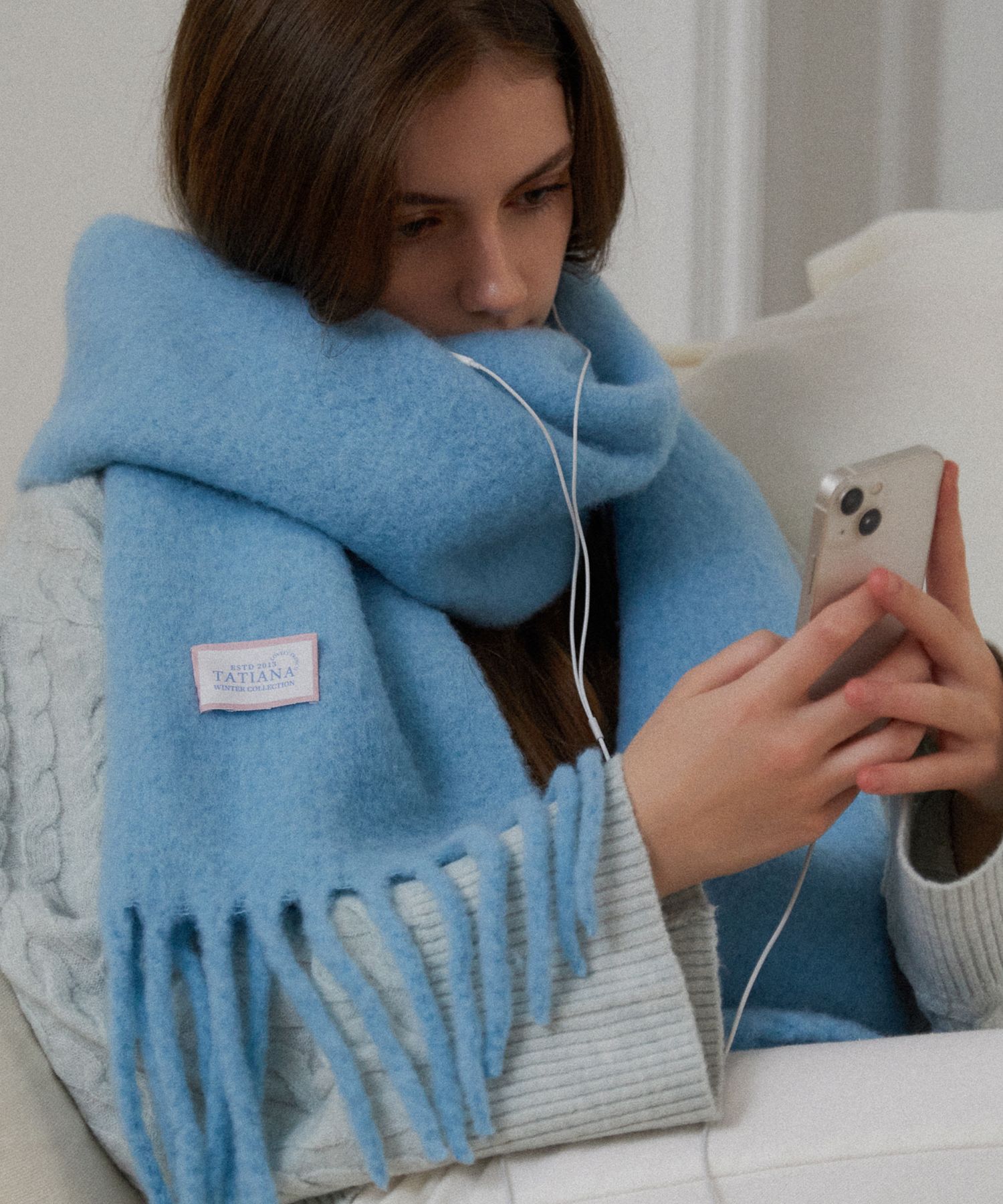 MUSINSA | TATIANA Cloudy Puff Wool Blended Muffler MF8101 11