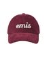 APPLIQUE CORDUROY BALL CAP-WINE