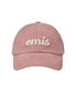 APPLIQUE CORDUROY BALL CAP-PINK
