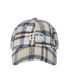 MULTI COLOR CHECK BALL CAP-BEIGE