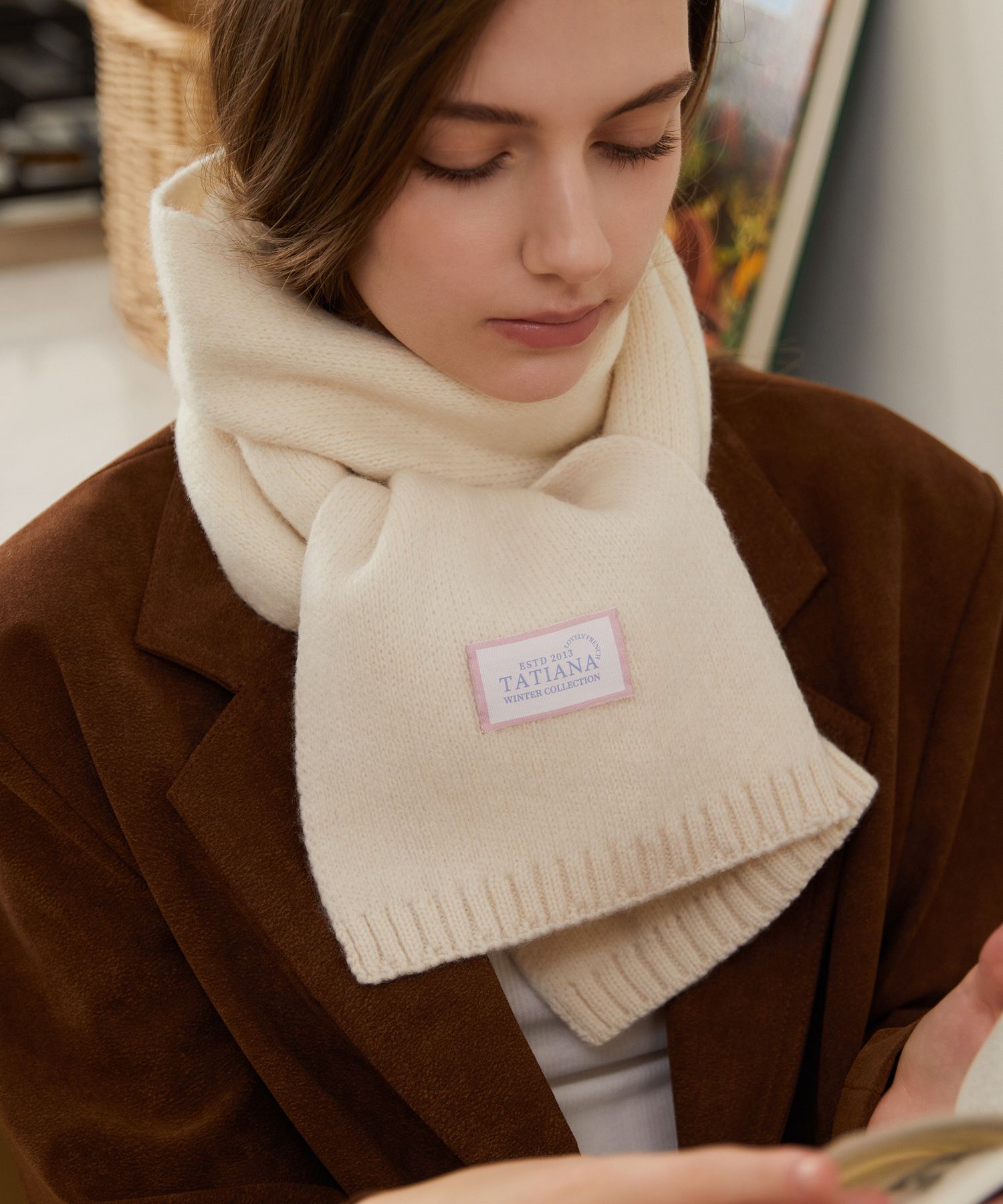 マフラー・ストール TATIANA French knit wool 100 muffler MF8102 2 colors MUSINSA | TATIANA French Knit Wool 100 Muffler MF8102 2 Colors