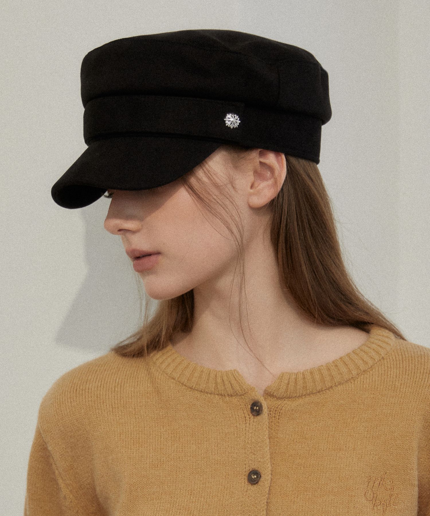 ●TATIANA● Classic Button Suede Sailor Cap HT8150 2 Colors MUSINSA | TATIANA Classic Button Suede Sailor Cap HT8150 2