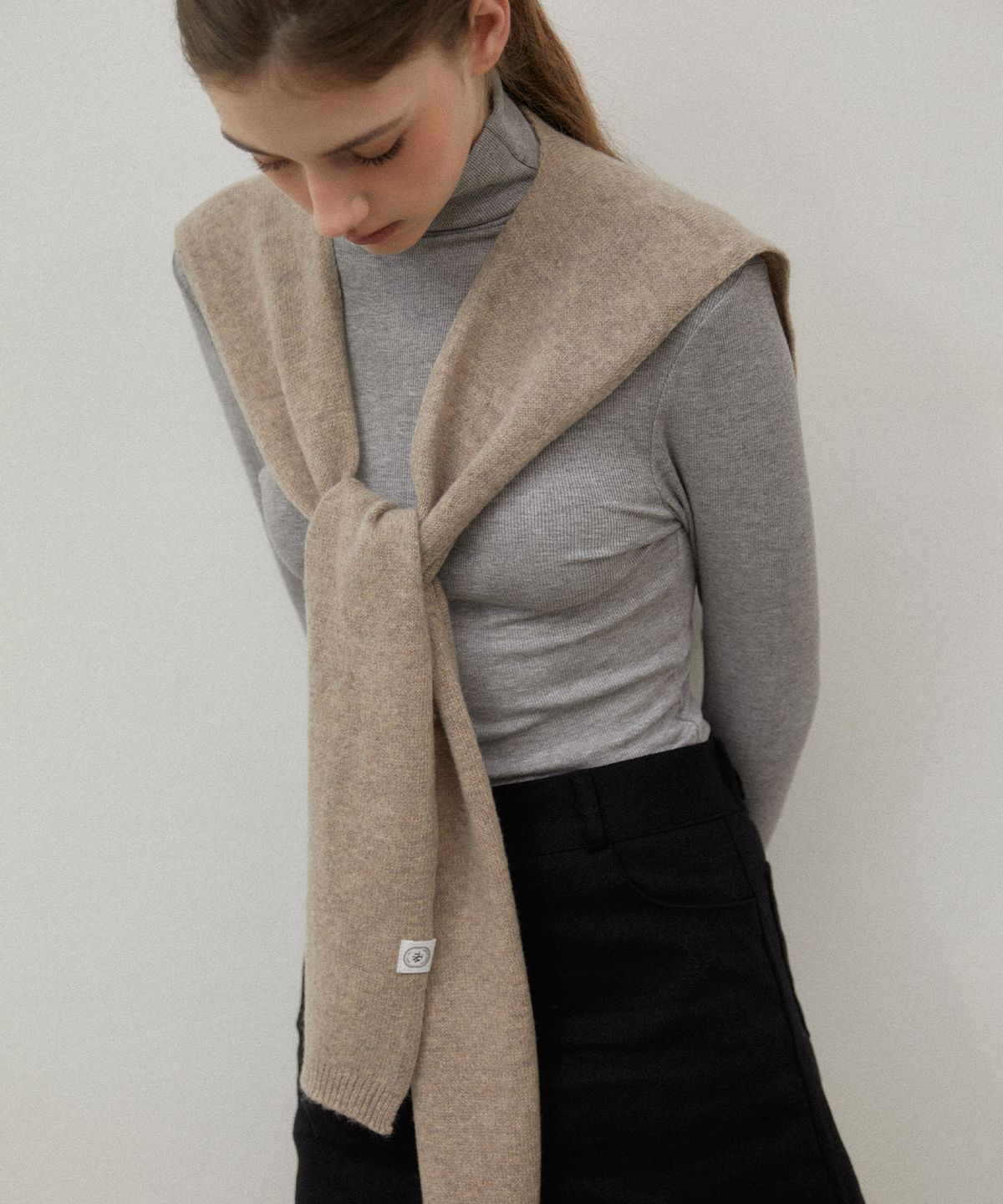 타티아나(TATIANA) 코지 허그 울 100 숄 머플러 MF8115