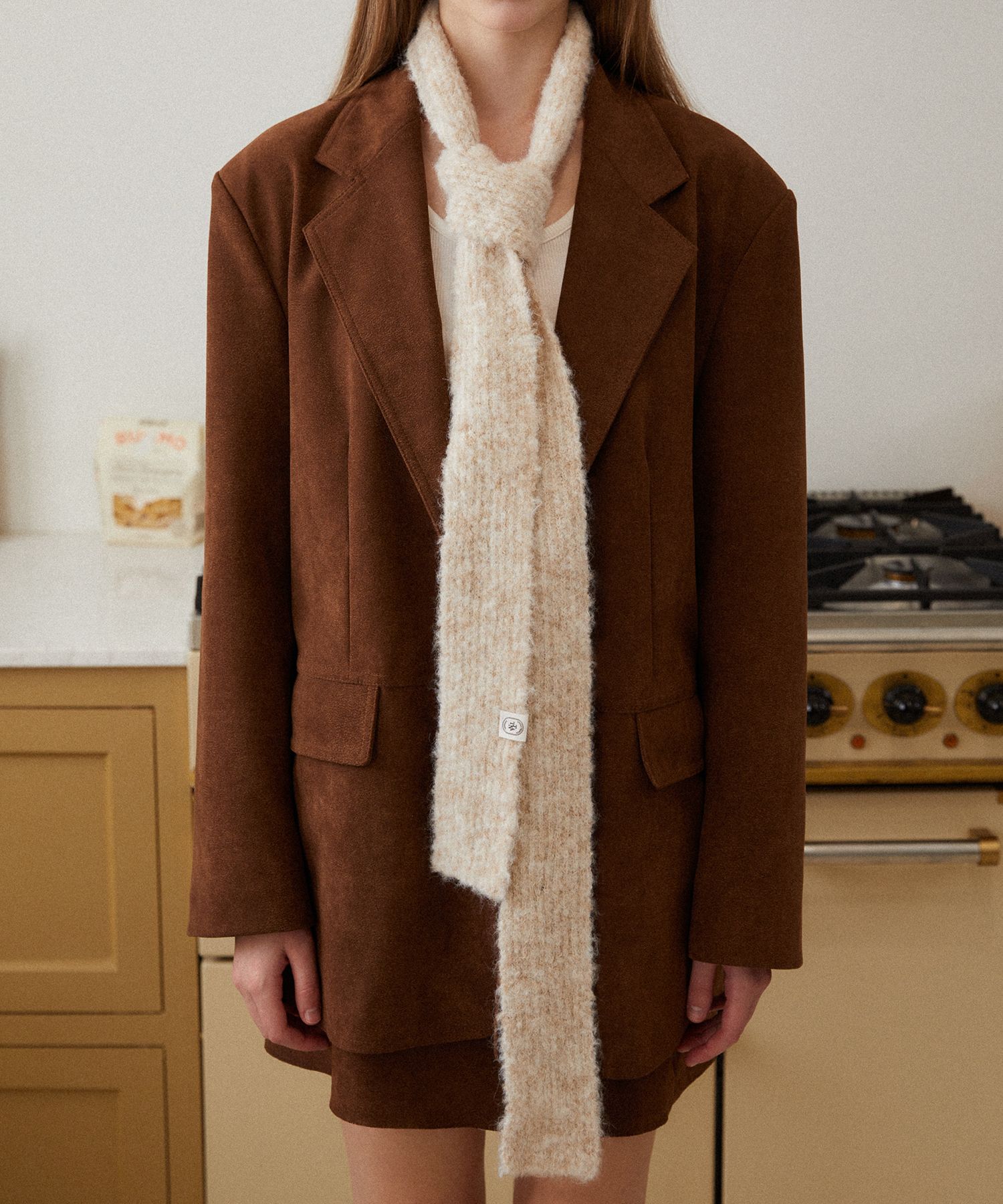 マフラー・ストール TATIANA Melange slim fur muffler MF8112 3 colors MUSINSA | TATIANA Melange Slim Fur Muffler MF8112 3 Colors
