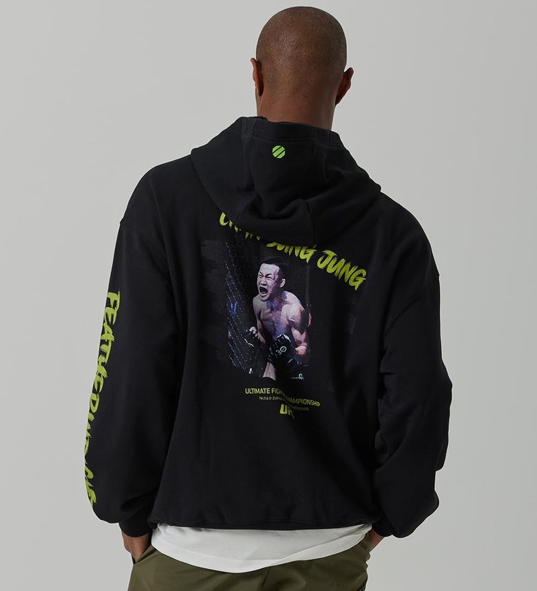 UFC 정찬성 오버핏 후드티 블랙 U2HDV3111BK